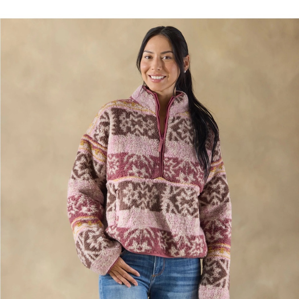 Sundance Printed Heidi Sherpa Pullover, NWOT, XL - Picture 2 of 7